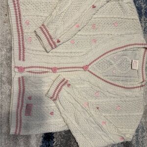 Taylor Swift Cream and Pink Cardigan